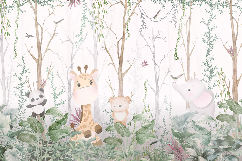 Kinderkamer | Vriendjes in het bos