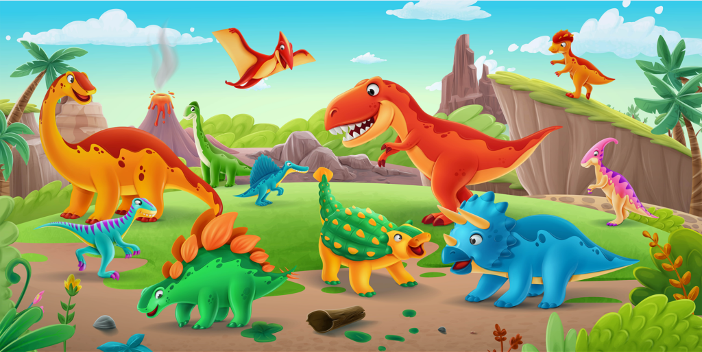 Kinderkamer | Dinosaurus familie